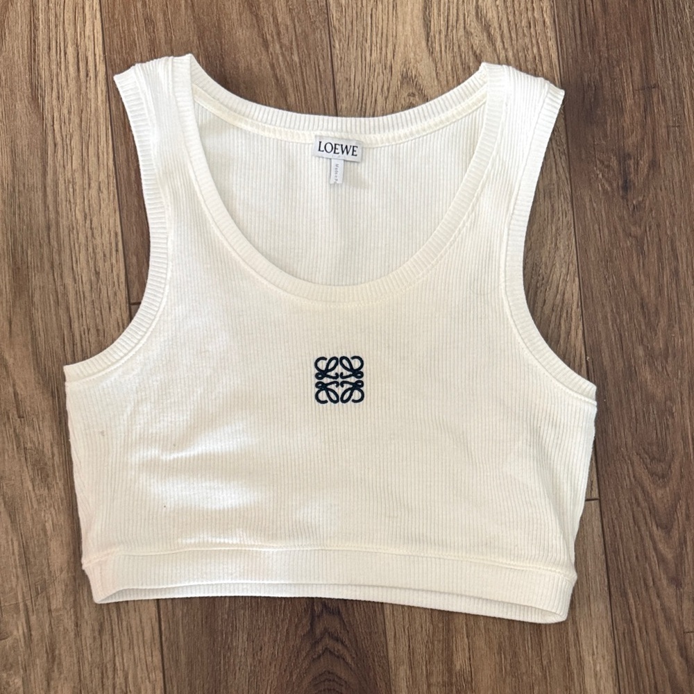 Loewe Anagram cotton logo crop top XS